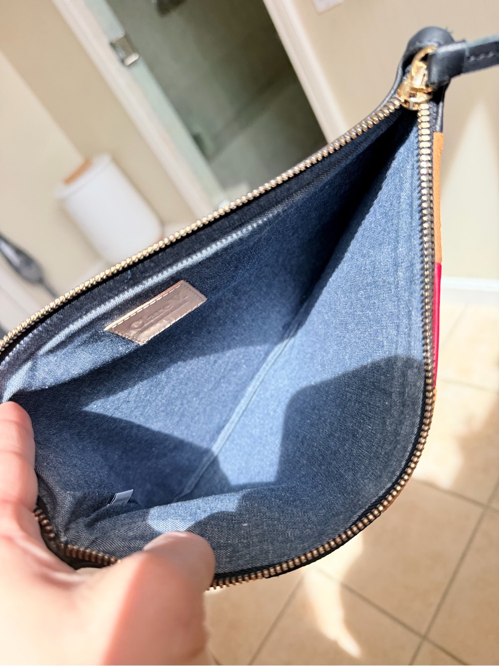 Clare V Flat Clutch w/ Tabs - Suede / Nappa / Rustic Patchwork Original: $255 - Picture 8 of 8